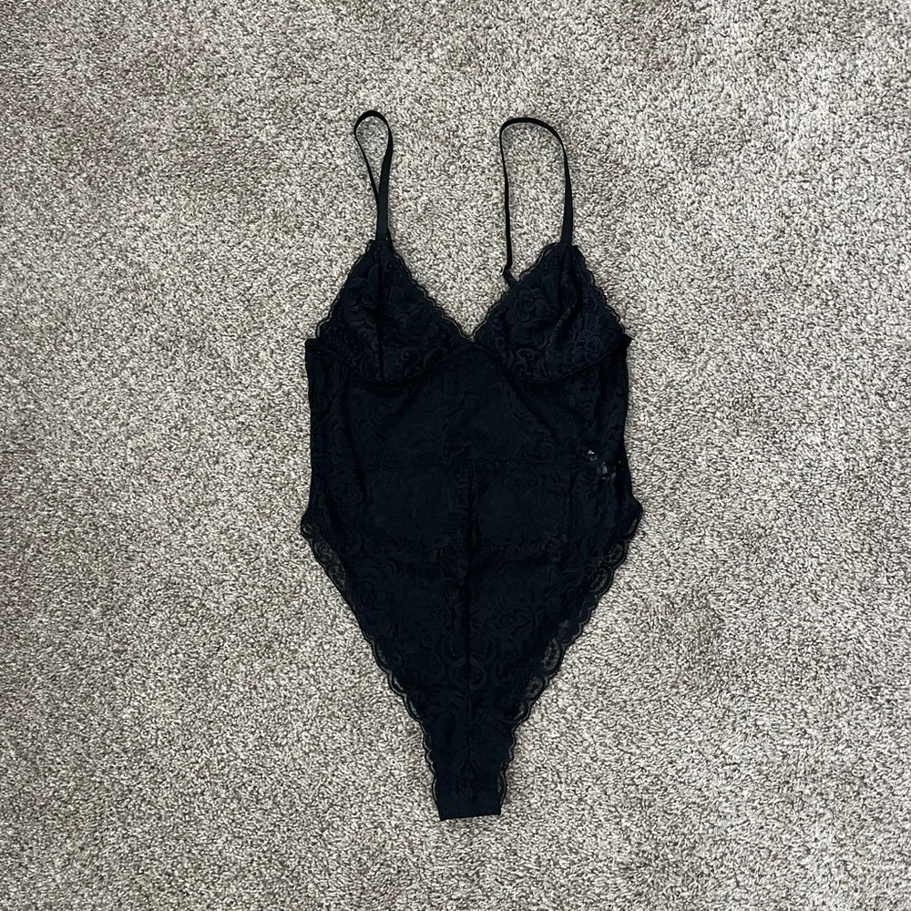 SHEIN Women’s Black Lace Bodysuit Small